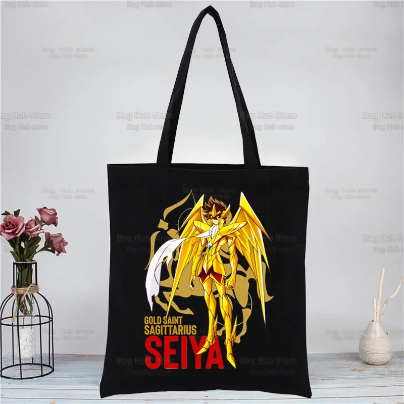 Saint Seiya Knights Of The Zodiac Women Shopper Casual Shopping Handbags Shoulder 90s Style Graphic Canvas Tote Bag