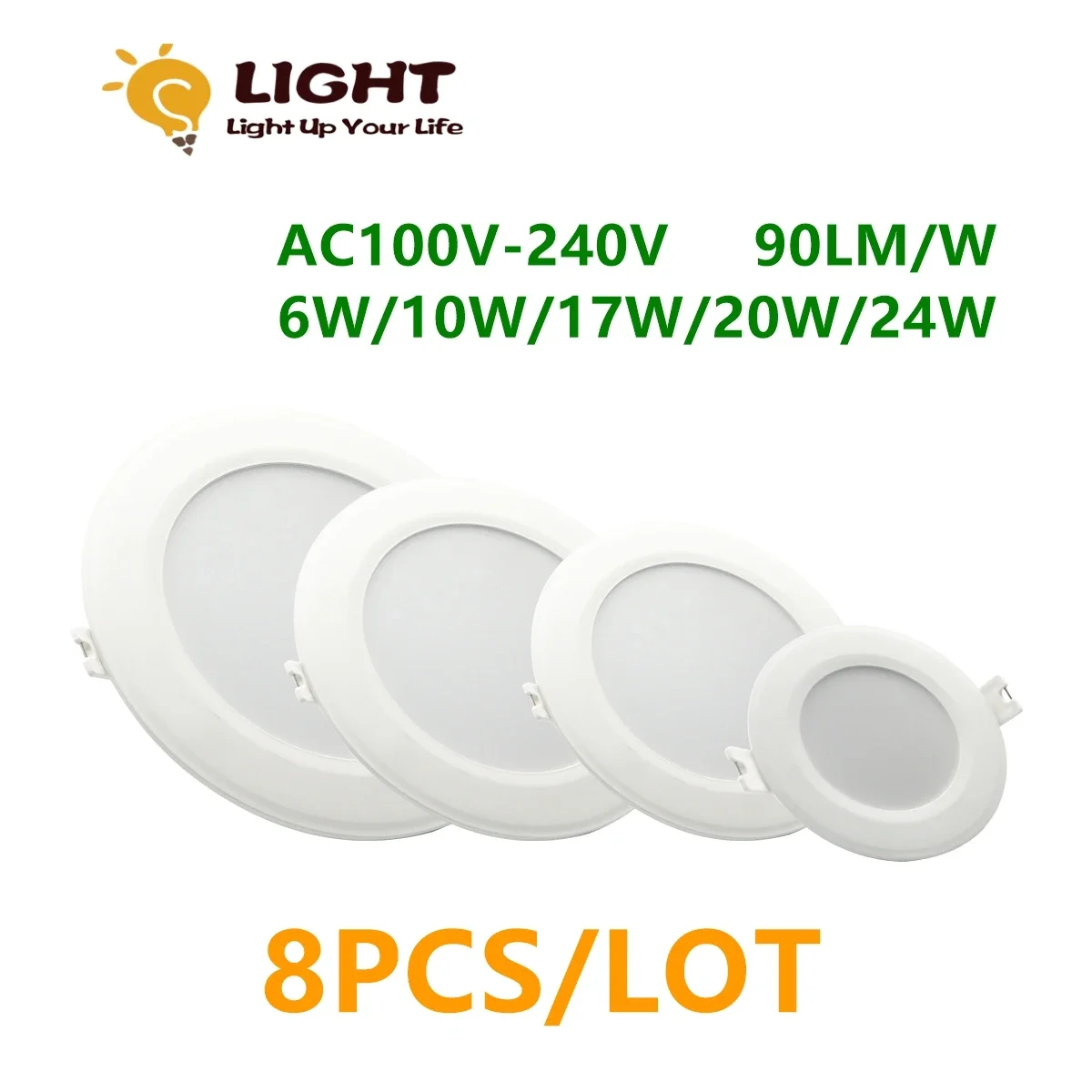 LED dark mounted ultra thin downlight sky lantern AC120V AC230V 6W-24W super bright warm white light suitable for kitchen study