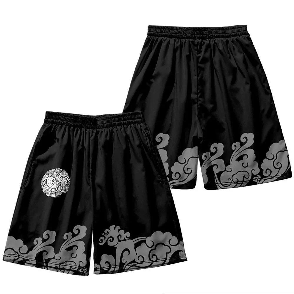 Men Summer Hawaii Beach Shorts Travel Casual Anime Printing Sports Quick Drying GYM Trunks Ice Shorts Hawaii Swimwear
