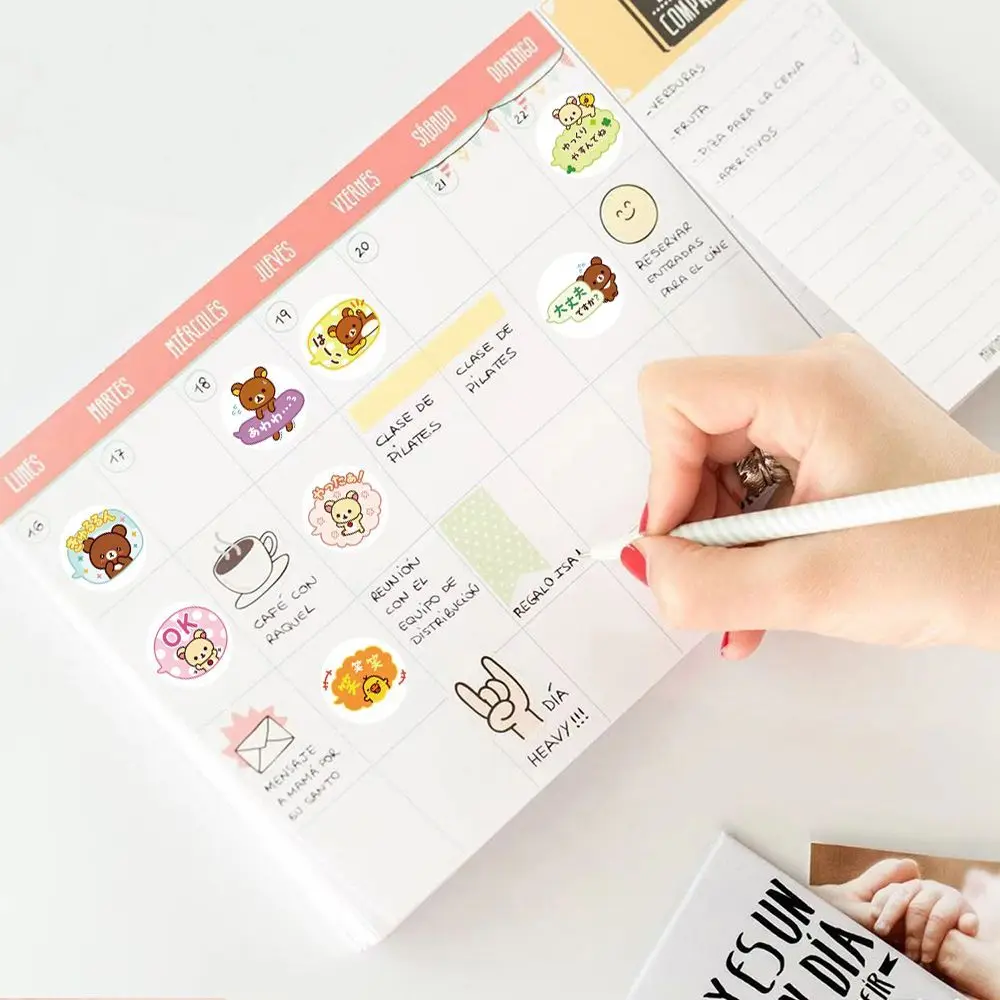 500 Stück Kawaii Cartoon Rilakkuma Anime Aufkleber DIY Handy Gepäck Scrapbook Kinder Geburtstagsgeschenke Spielzeug Niedliche Aufkleber Sticker – Detail 9
