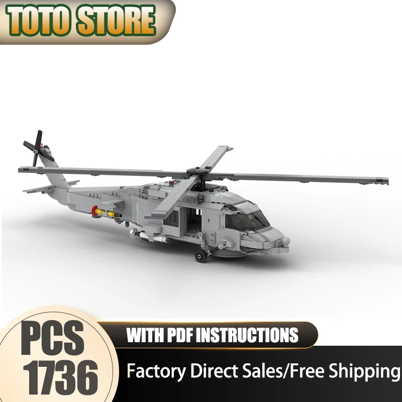 

Строительные блоки Moc Sikorsky SH-60 Seahawk 1:33, масштабная модель минифигурки, технология, кирпич, сборка своими руками, строительство, праздничные подарки