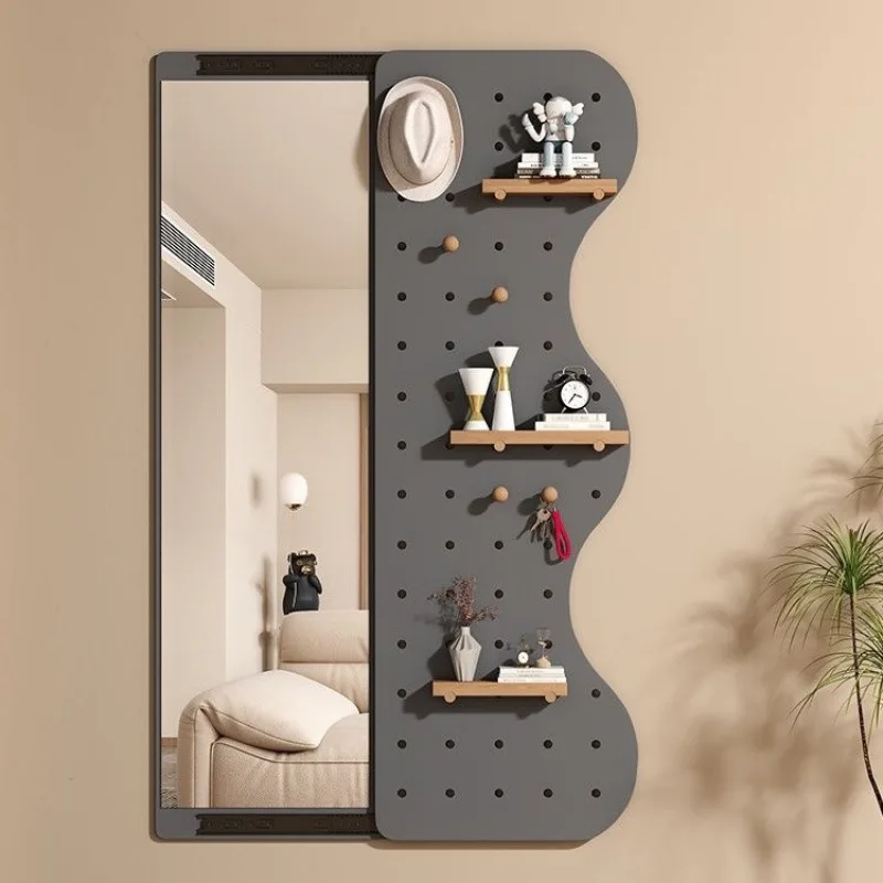 Onzichtbare spiegel over de volledige lengte met gatplaat, verborgen push-pull-spiegel kan worden gesloten