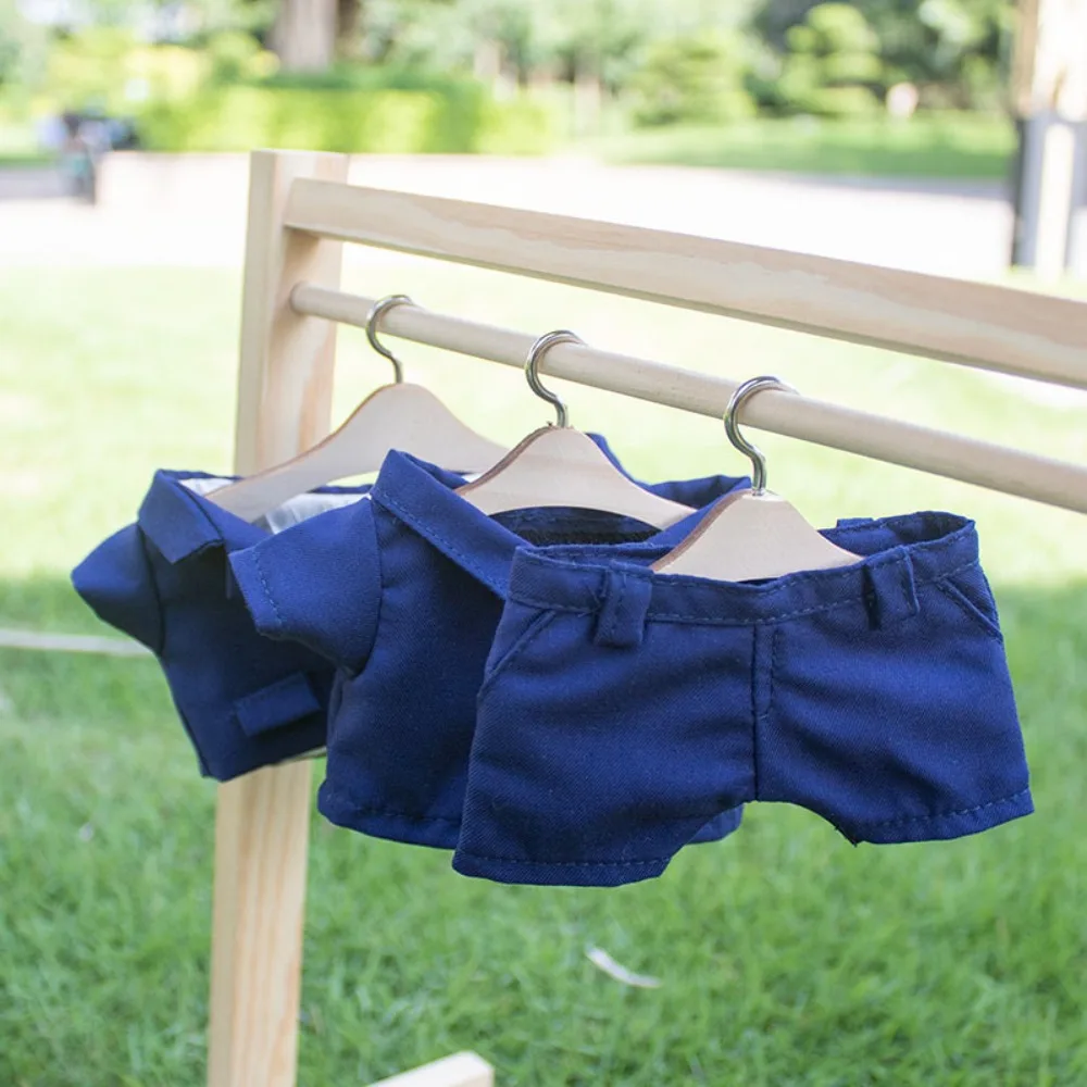 Navy Blue Short Sleeve Blazer Suit Multiple Combination Sets For 15cm 20cm Cotton Doll Formal Commute Doll Outfit
