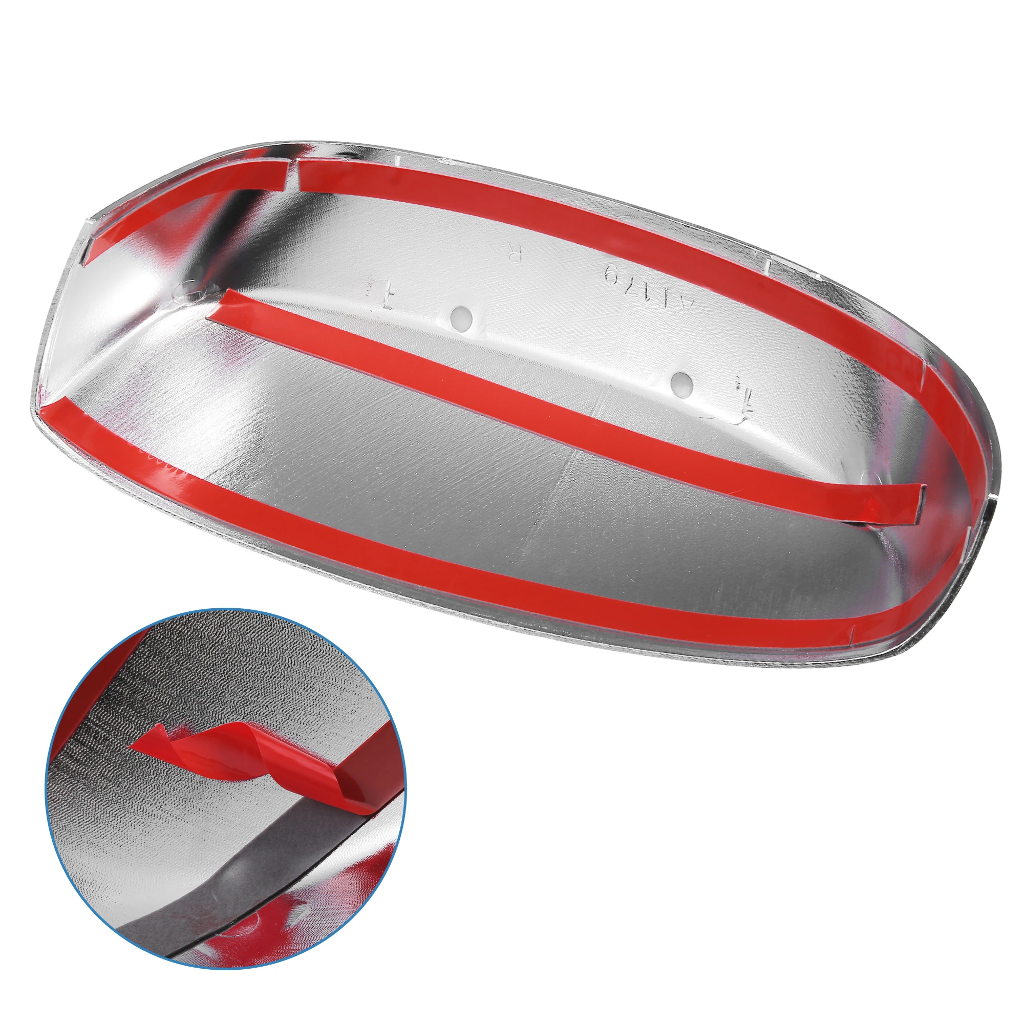 UXCELL 1 Set Car Exterior Chrome Plated Half Mirror Covers Handle Cover Cap Overlay for GMC Sierra 3500 HD 2007-2014