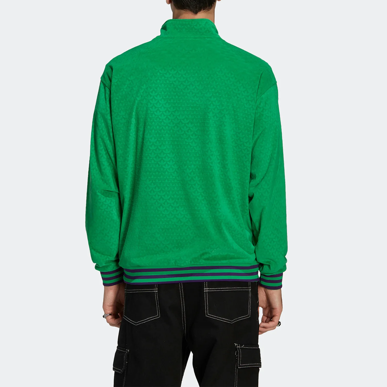 Adidas Originals Trefoil Men's Sports Casual Stand Collar Sweatshirt IB3420