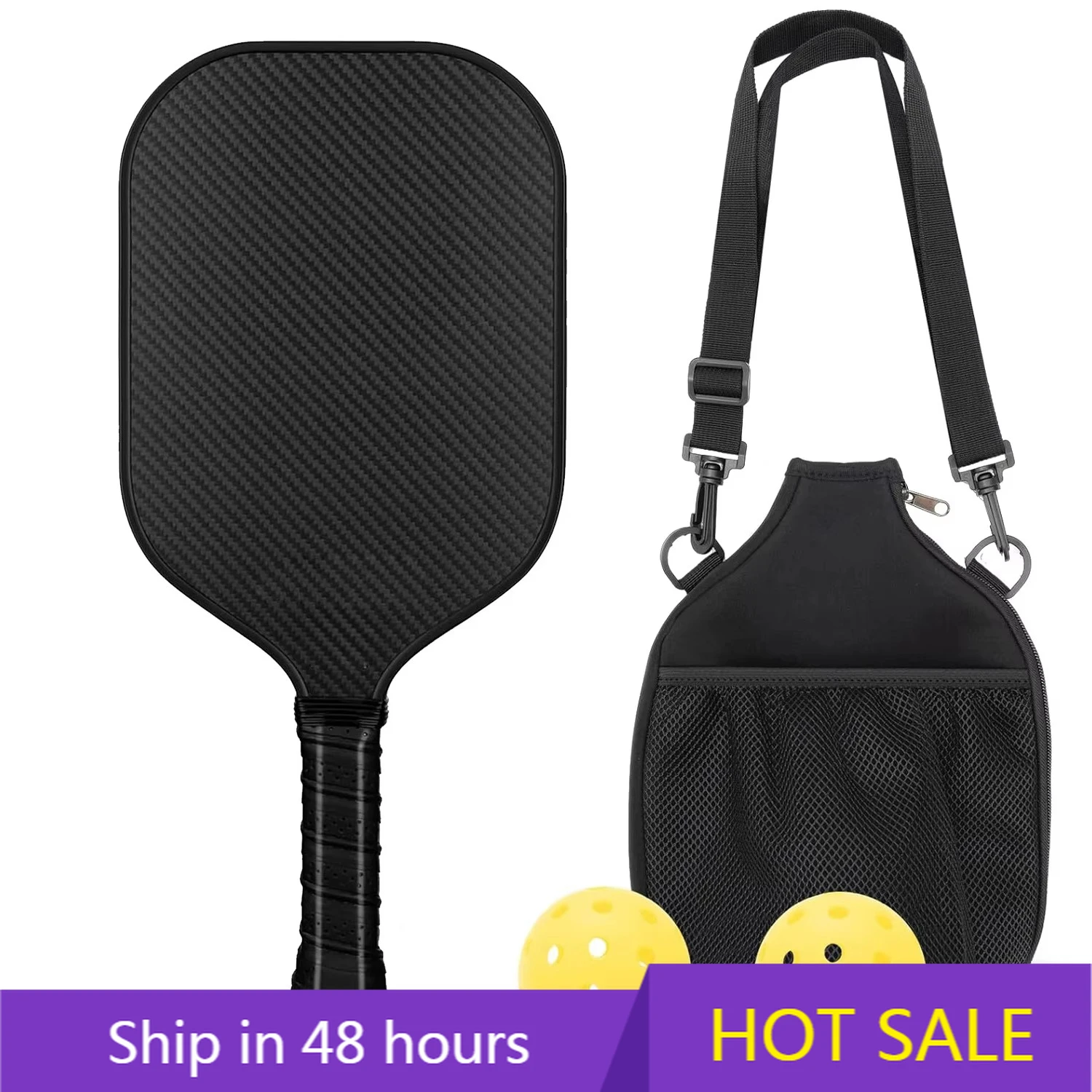 

POWER LEAP Сертифицированная USAPA ракетка из углеродного волокна 3K Прочный высококачественный спортивный инвентарь на открытом воздухе 16-миллиметровый сотовый сердечник Enterta