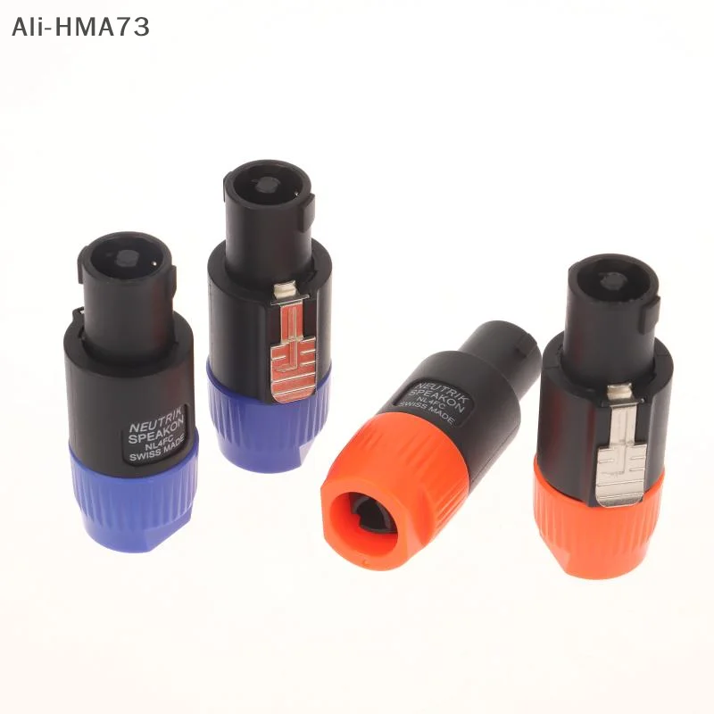 

2Pcs LED PowerCon AC Coupler Adapter Extender Connector High Quality NL4FC Speakon Panel Mount Straight Adapter Blue Orange
