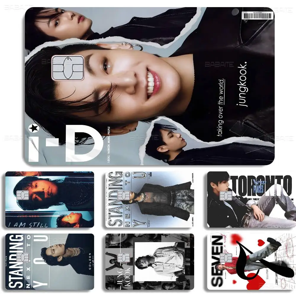 ملصق جلدي لغطاء الفيلم غير اللامع من J-Jung K-Kook لبطاقة الخصم البنكية وبطاقة الحافلة