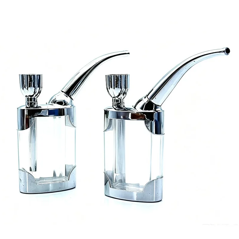 Complete Set Cleanable Acrylic Smoking Pipe Microfilter Fashion Water Tobacco Pipe Reusable Portable Cigarette Holder Accessory
