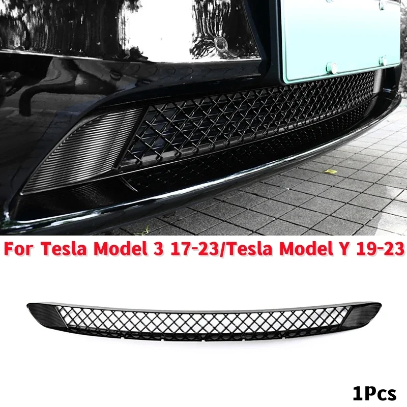 Car Front Bumper Lower Grille Air Vent Cover Dust Insect-proof Net Air Inlet Protective Cover For Tesla Model 3/Y 2017-2023