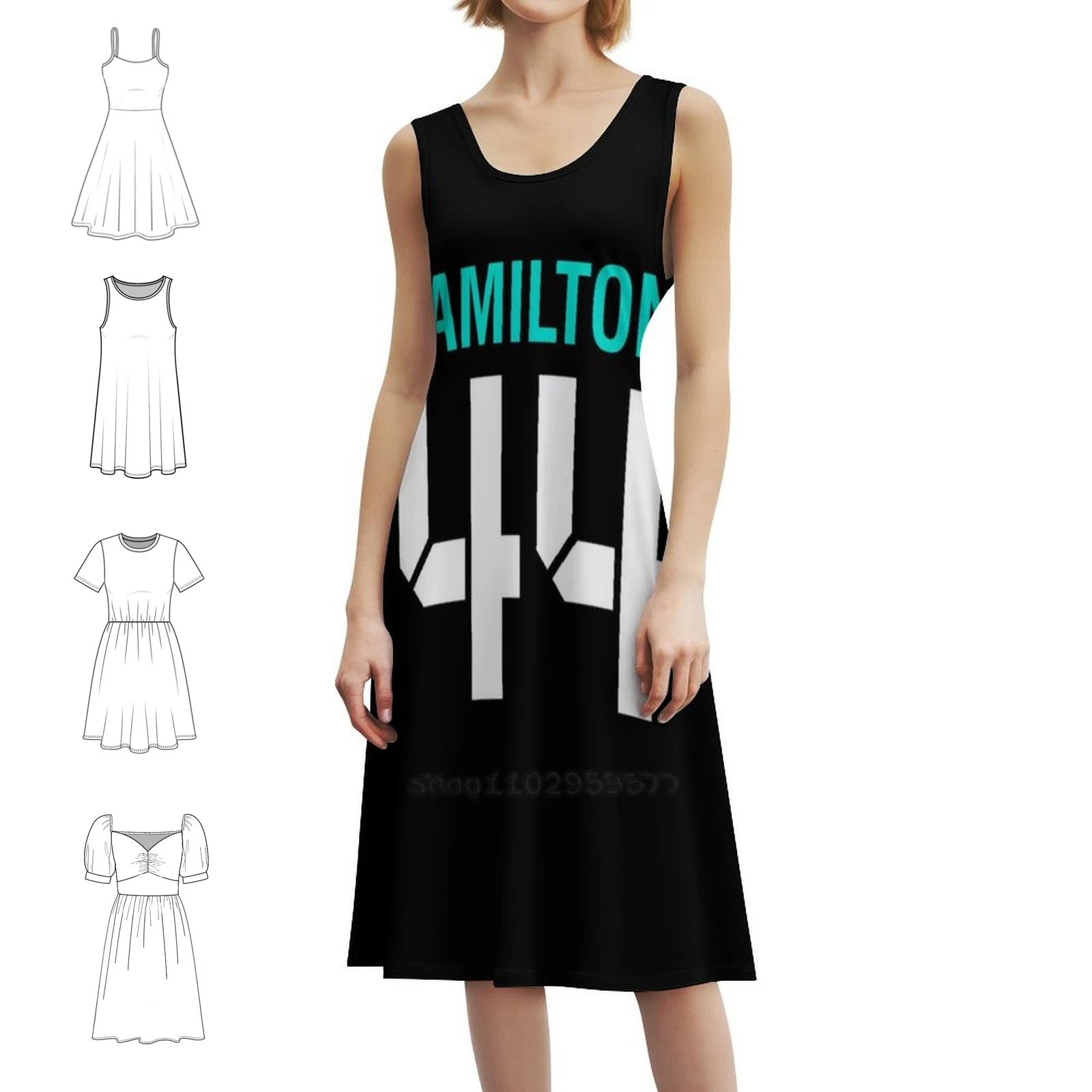 44 فستان سموك زهري للنساء لربيع وصيف فستان كاجوال للحفلات لويس لويس 44 Teamlh فساتين نسائية #1