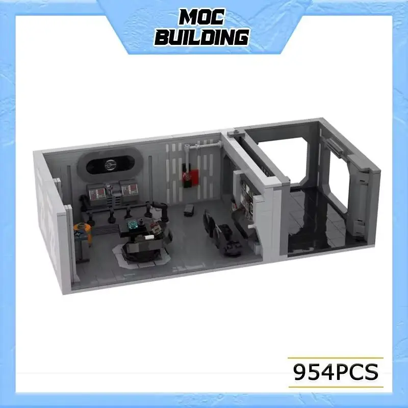 

MOC Building Blocks Space Movie Scene Security Command Center Model DIY Assembled Bricks Collection Display Toys Creative Gifts