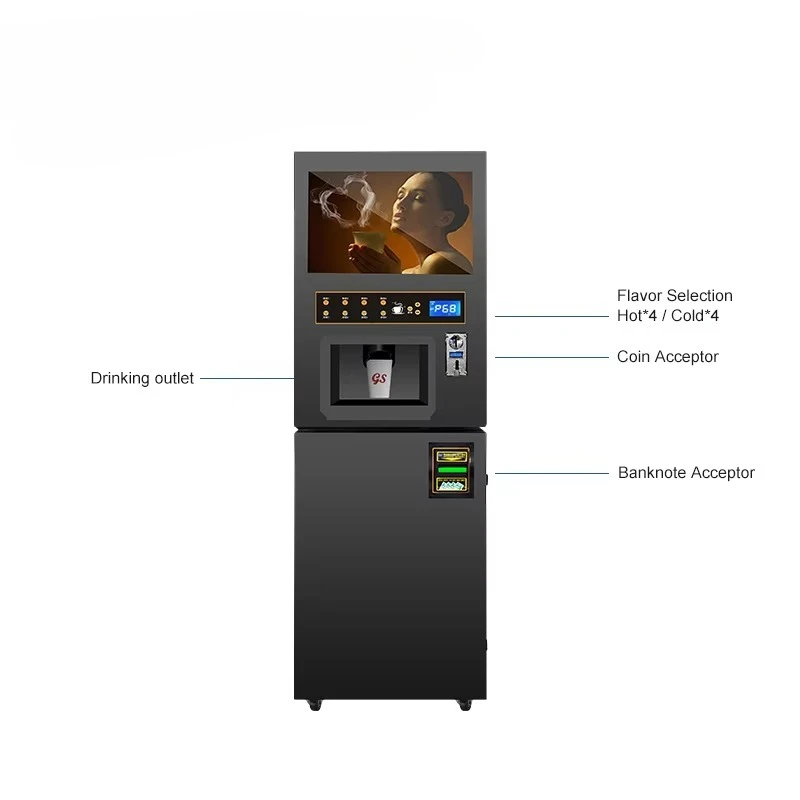 Coffee/Coffe/Cafe Vending Machine Professional Instant Coffee Vending Machine for Sale Maquina Expendedora