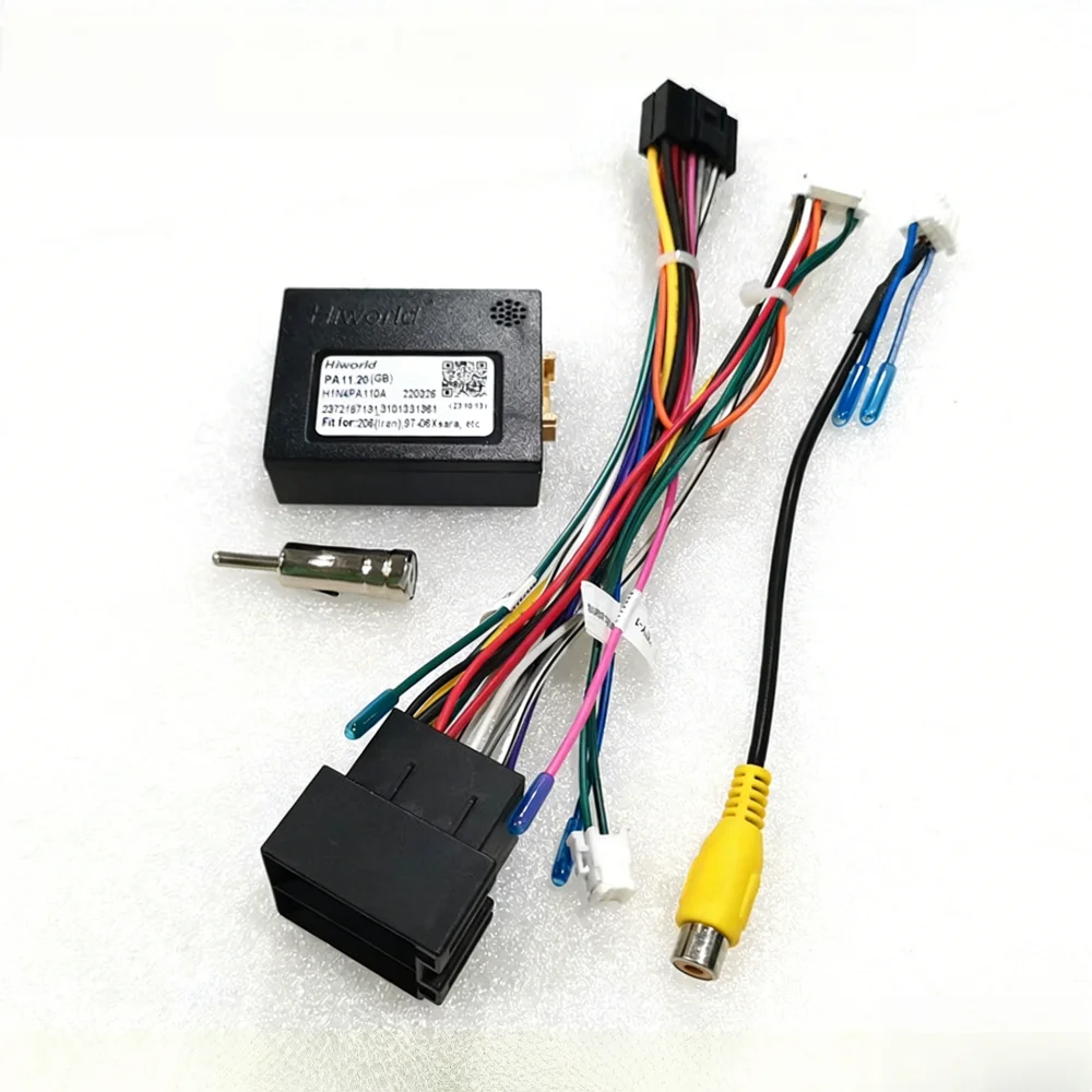 ISO Wiring Harness CAN Bus Decoder SWC Retention Plug and Play 16 Pin Android Cable Adapter, for Peugeot 206 307 Citroen Xsara