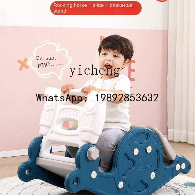 ABC Slide Rocking Horse Shooting ثلاثة في واحد ألعاب الأطفال الصغيرة للمنزل الداخلي