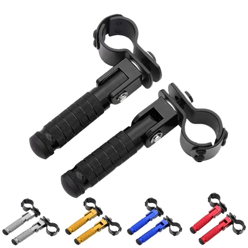 30-35mm Stainless Steel Foldable Pedal Pegs for Motorcycle and Scooter-Universal Fitment Electric Replacement Footrest