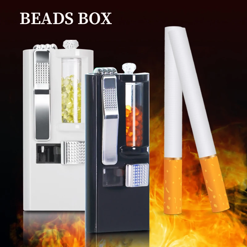 New Pusher Box Smoking Tools 100pcs Mixed Fruit Mint Flavor Popping Bead Cigarette Burst Beads Box Smoking Holder Accessories