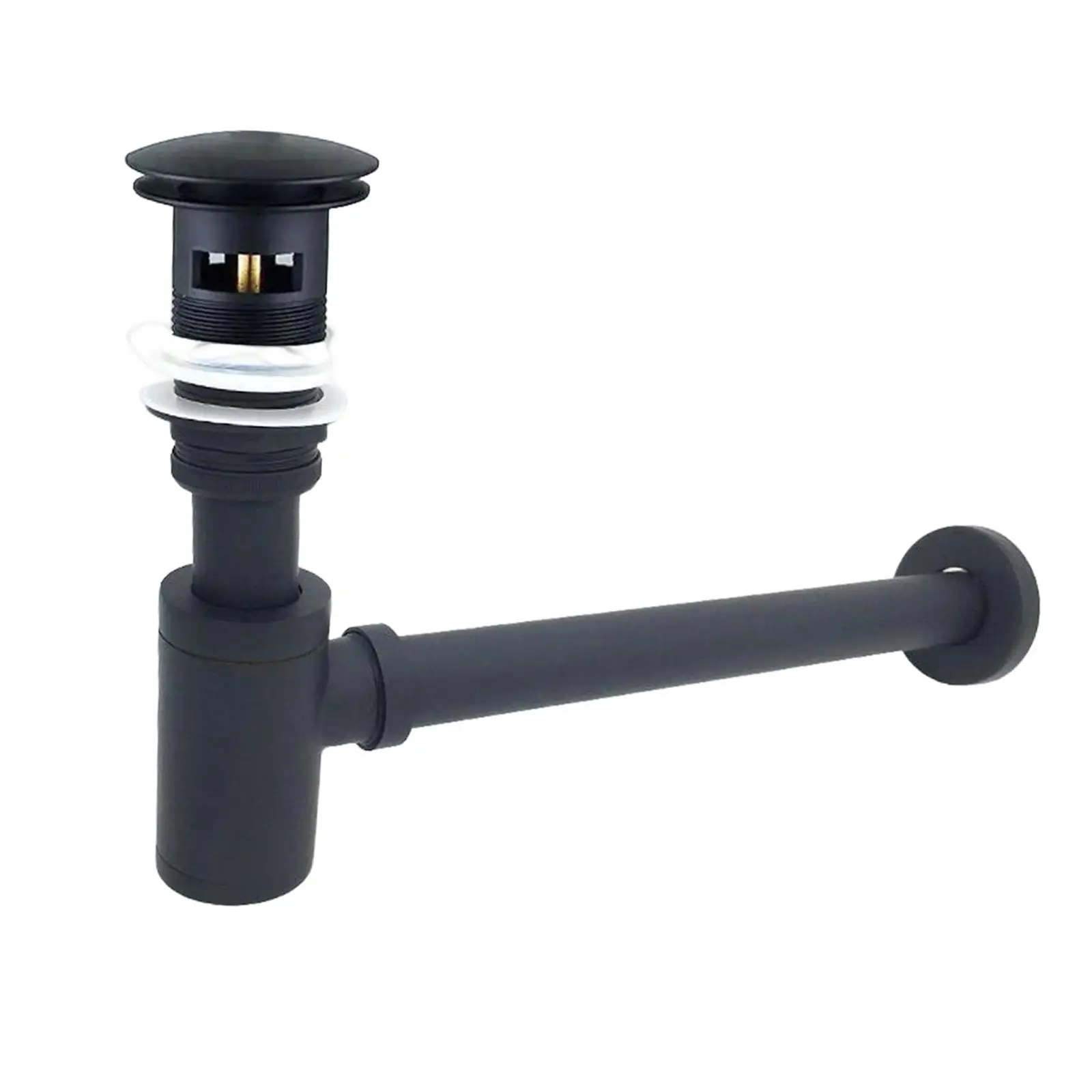 Brass Basin Sink Waste Drain, Sink Filter Fixture Stopper Set Odour Prevention No Leakage Modern for Kitchen Bathroom