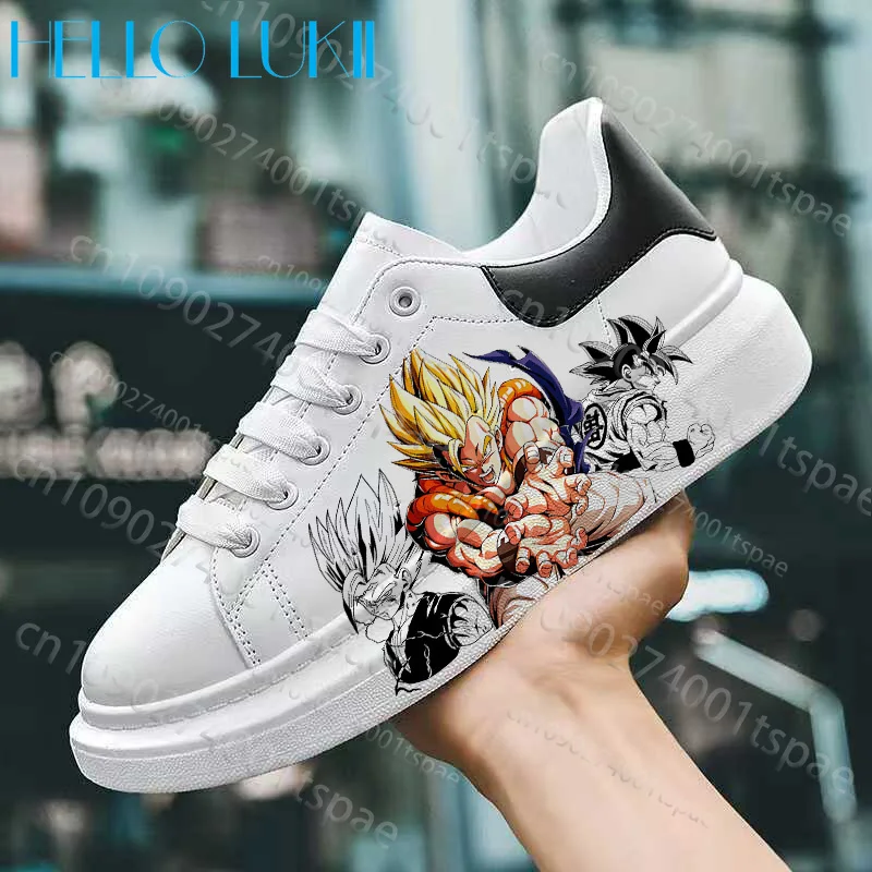 Size 35-44 Adult Shoes Dragon Ball Print Popular Personality Goku Man Woman Cool Fashion Walking Shoes Free-express