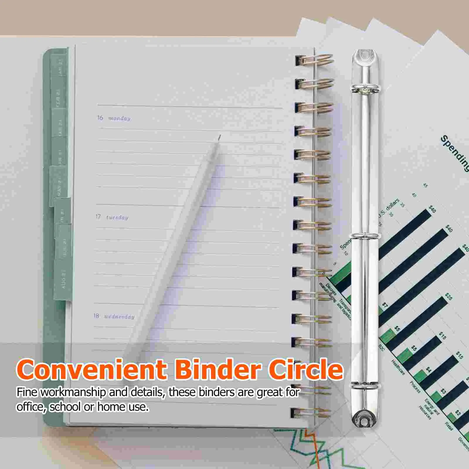 Metal Binder A4 Scrapbooking Iron Leaf Card Silver Household Binders High Grade Material Lightweight Store