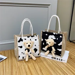 Cartoon Small Tote Bag for Women Mother Kids Bags for Girl Shopping Bags Cute Designer Bag Class Bags for Girl Сумка Женская Sac