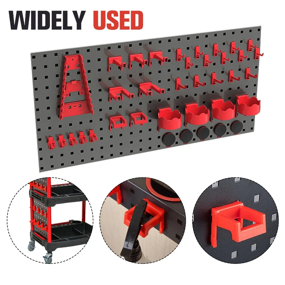 5PCS ABS Garage Pegboard Hook Red Wedding Decoration Spray Bottle Hooks Tool Organizer Hanging Sign Pegboard Hooks