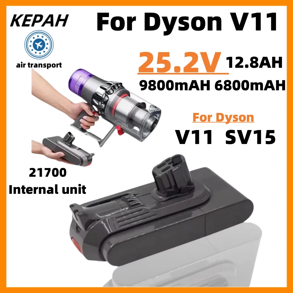 

21700 Battery 25.2V 12.8Ah for Dyson SV1 Vacuum Cleaner Fluffy SV15 V11 Absolute Extra V11 Absolute V11 Animal 970145-02