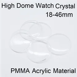 1mm Thickness Cover Shaped High Domed Watch Crystal Round Watch Glass 18mm to 46mm Diameter