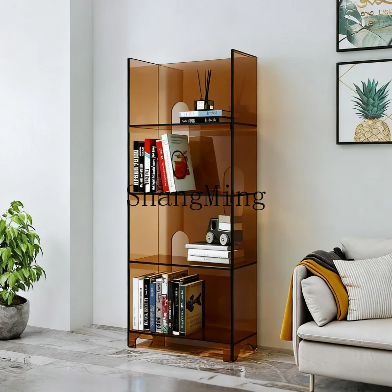 

SM Acrylic Bookcase Multi-layer Shelf Simple Acrylic Bookshelf Living Room Storage Display Shelf