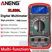 ANENG XL830L Digital Multimeter Smart Voltage AC/DC Resistance Ammeter hFE Triode Ohm NCV Diode Multimetro Tester Meter Tools