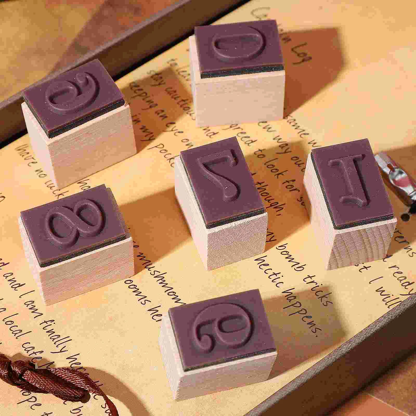 Letter Houten Stempel Set Kind Adventskalenders Naam voor Kleding Kinderen Rubber Kleine Alfabet Stempels Scrapbook Seal