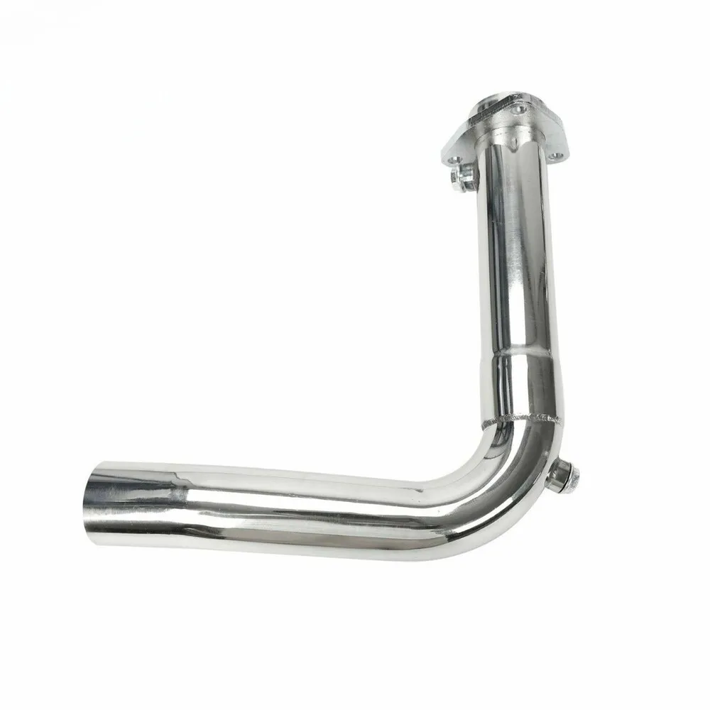 For 2007-2014 Chevy GMC 4.8L 5.3L 6.0L Long Tube Headers with Y Pipe Exhaust Header Silver Stainless Steel 5