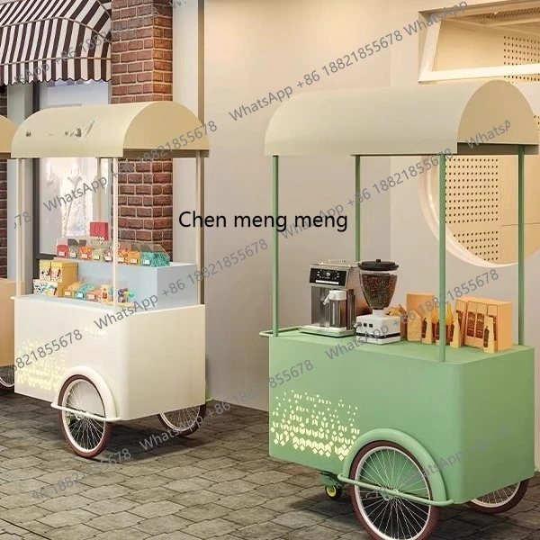 

Creative stall three-wheeled cart store luminous stall float mobile display booth dining car