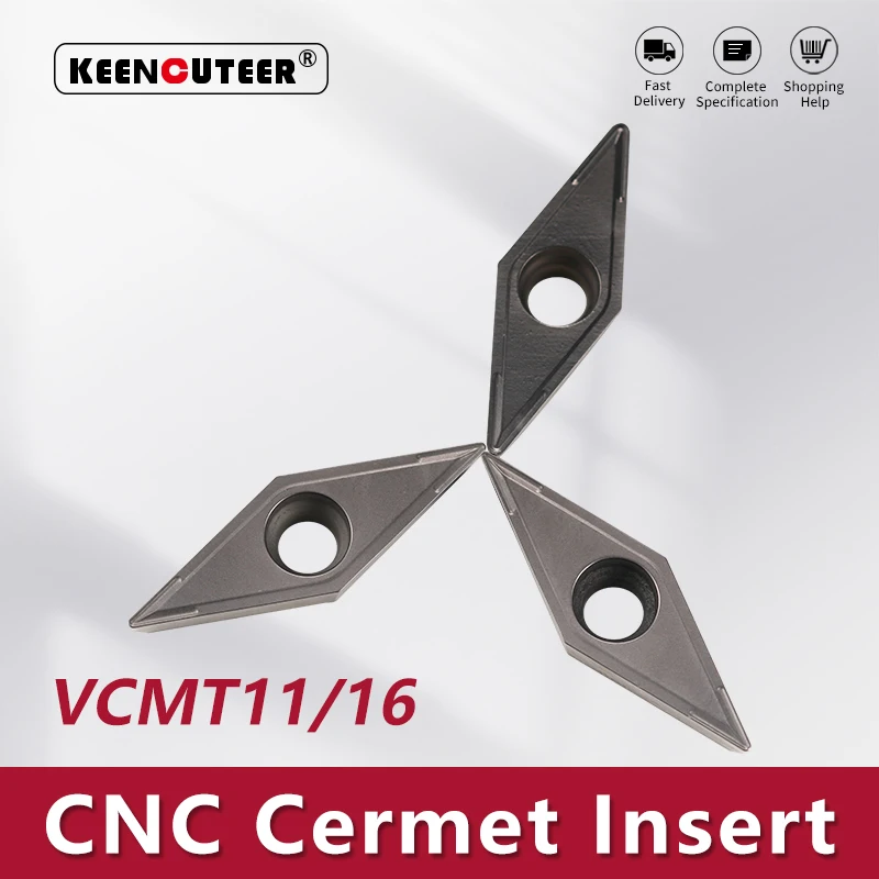Vcmt Vcmt160404 Vcmt160408 Vcmt160408 Carboneto de Inserção para Cermet Svjcr l Torneamento Externo Ferramenta Lâmina Torno Peças Cnc Cortador