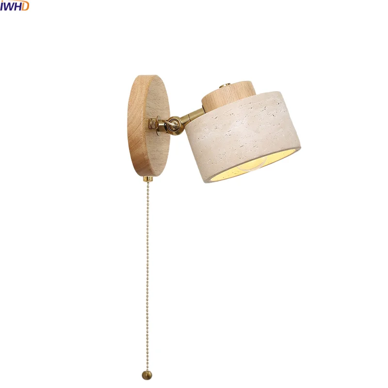 

IWHD Nordic Modern Decor LED Wall Lights Fixture Up And Down Yellow Cave Stone Living Room Bedroom Bedside Lamp Applique Murale