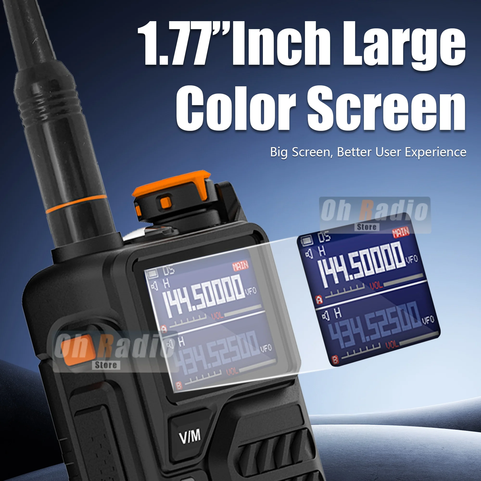 Baofeng K5 Plus جهاز اتصال لاسلكي BF-K5 Plus 10 واط طويل المدى UHF VHF ستة نطاقات NOAA AM FM 999 قناة Type-C شحن اتجاهين راديو لحم الخنزير