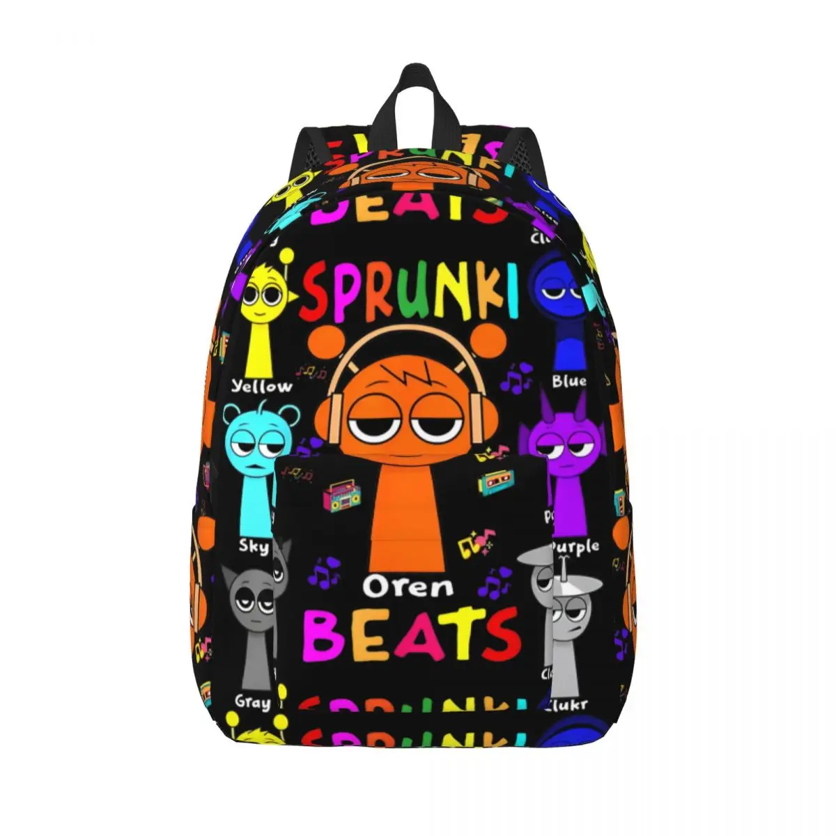 

Sprunki Incredibox Gaming Fashion Backpack Sports High School Business Game Daypack for Men Women Laptop Canvas Bags