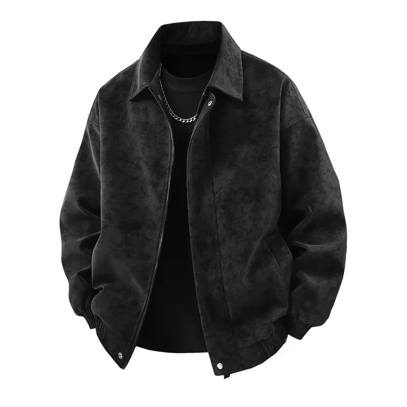 Reine Farbe Amerikanischen Retro Leder Jacke männer Motorrad Neue Stil PU Jacke Oberbekleidung Frühling Herbst Lose Trendy