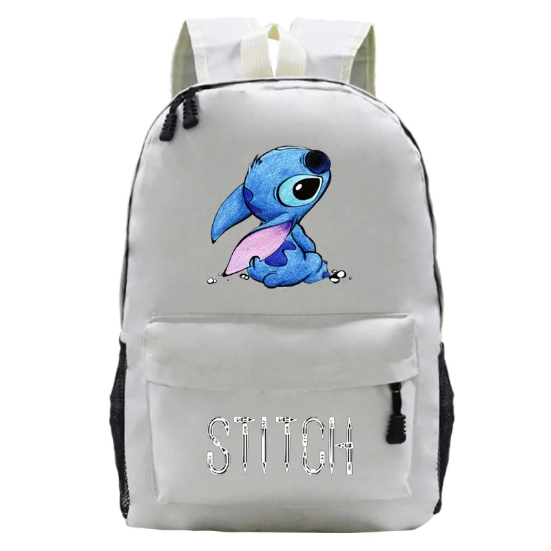 MINISO Disney Stitch Cartoon Print Backpack Student School Bag Outdoor Travel Bag Backpack Women  Backpack Men