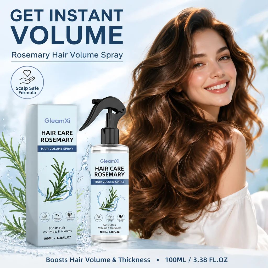 Rosemary Volumizing Hair Spray Oil Control Frizz Smooth Leave-in Conditioner Scalp Care Hydrating Mist For All Hair Types 100ml