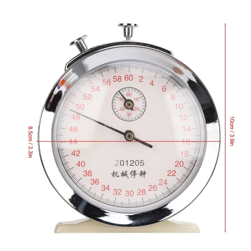 Mechanical Stopwatch Round Dial 0.2s 60 Second Sports Count Timer For Physical Experiments Running Cycling J01205