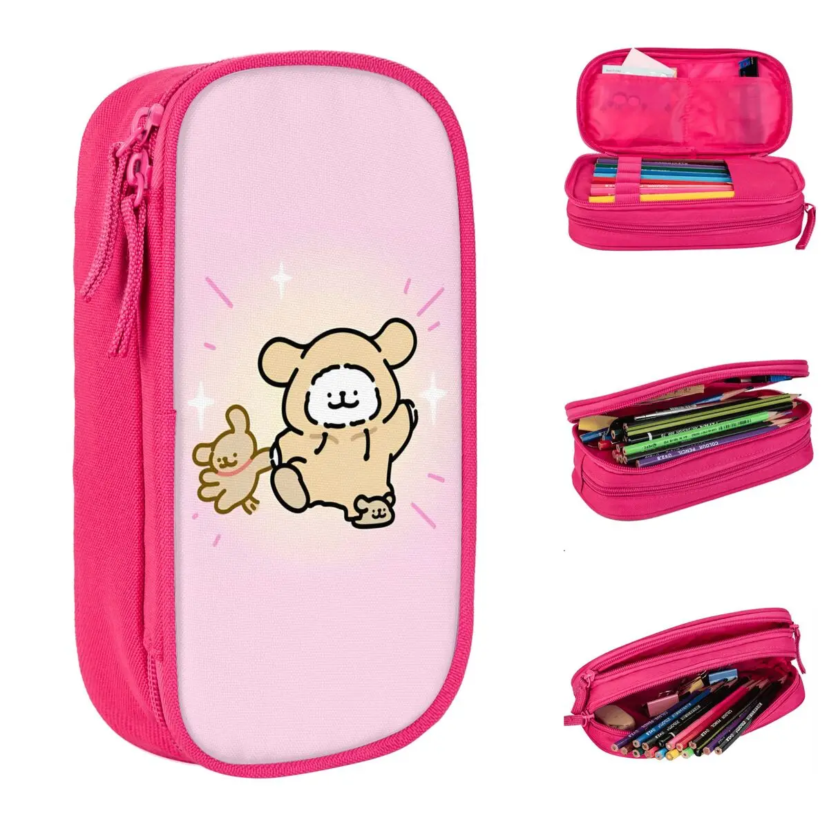 

Fun Maltese Cartoon Dog Pencil Cases Pencilcases Pen for Girl Boy Large Storage Bags Students School Gifts Stationery