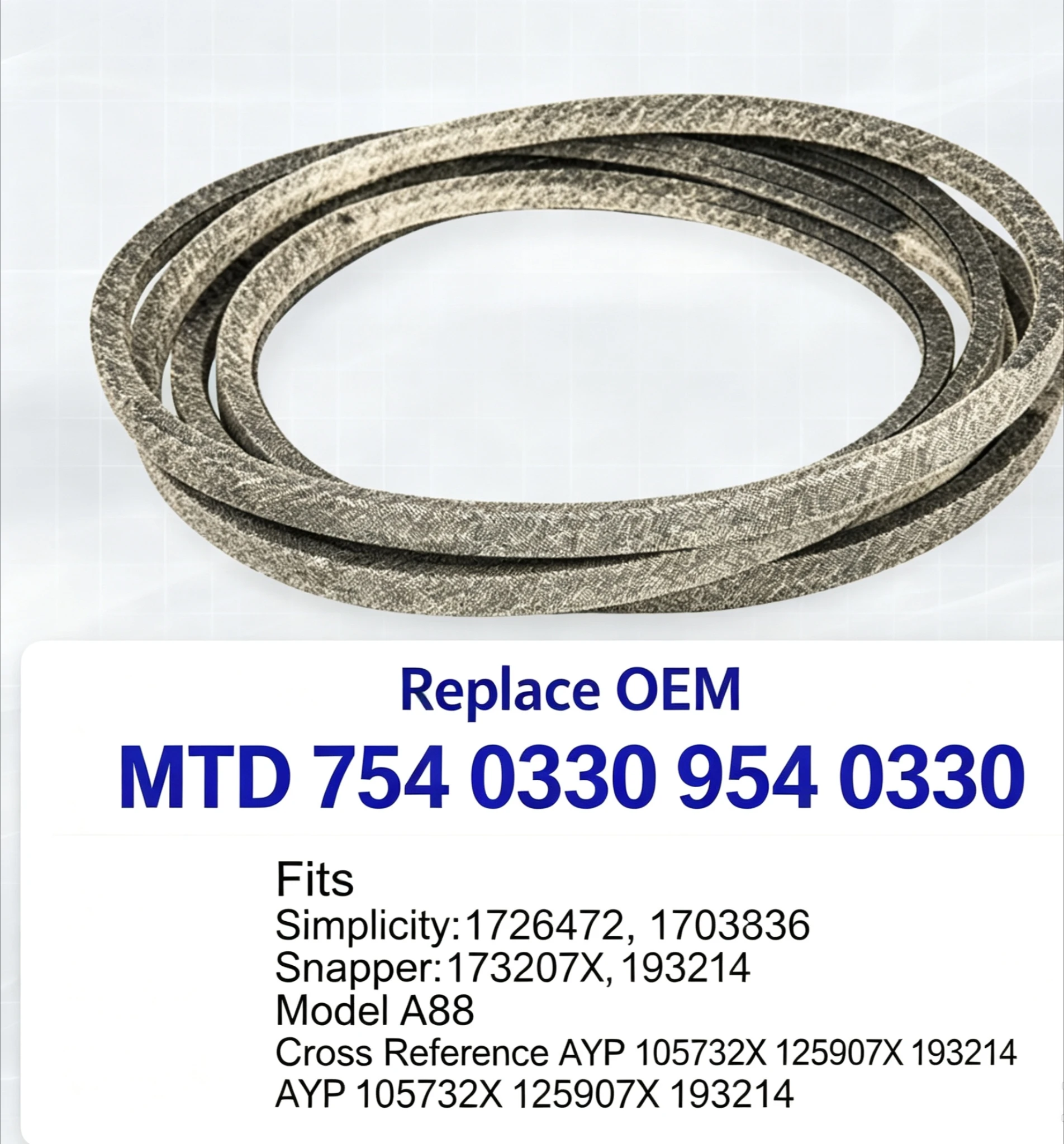 Dry Cloth A88 V‑Belt Aramid Cord Reinforced 1/2