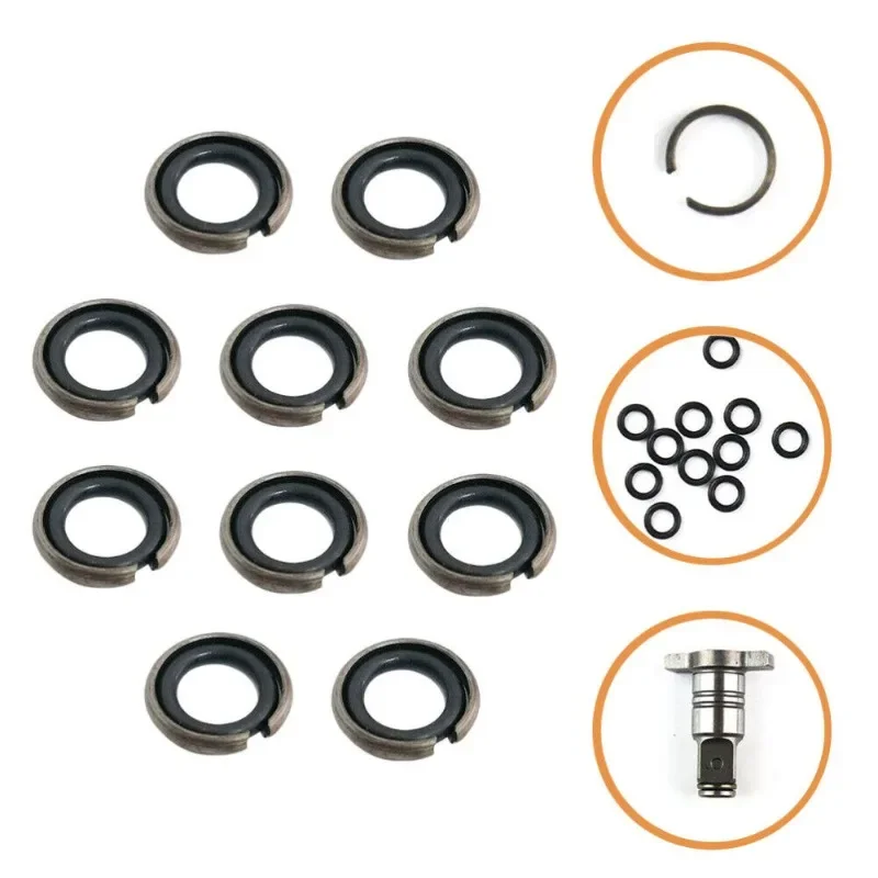50/100pcs Impact Wrench Socket Snap Retainer Rings Replacement Retaining Ring Clip with O-Ring