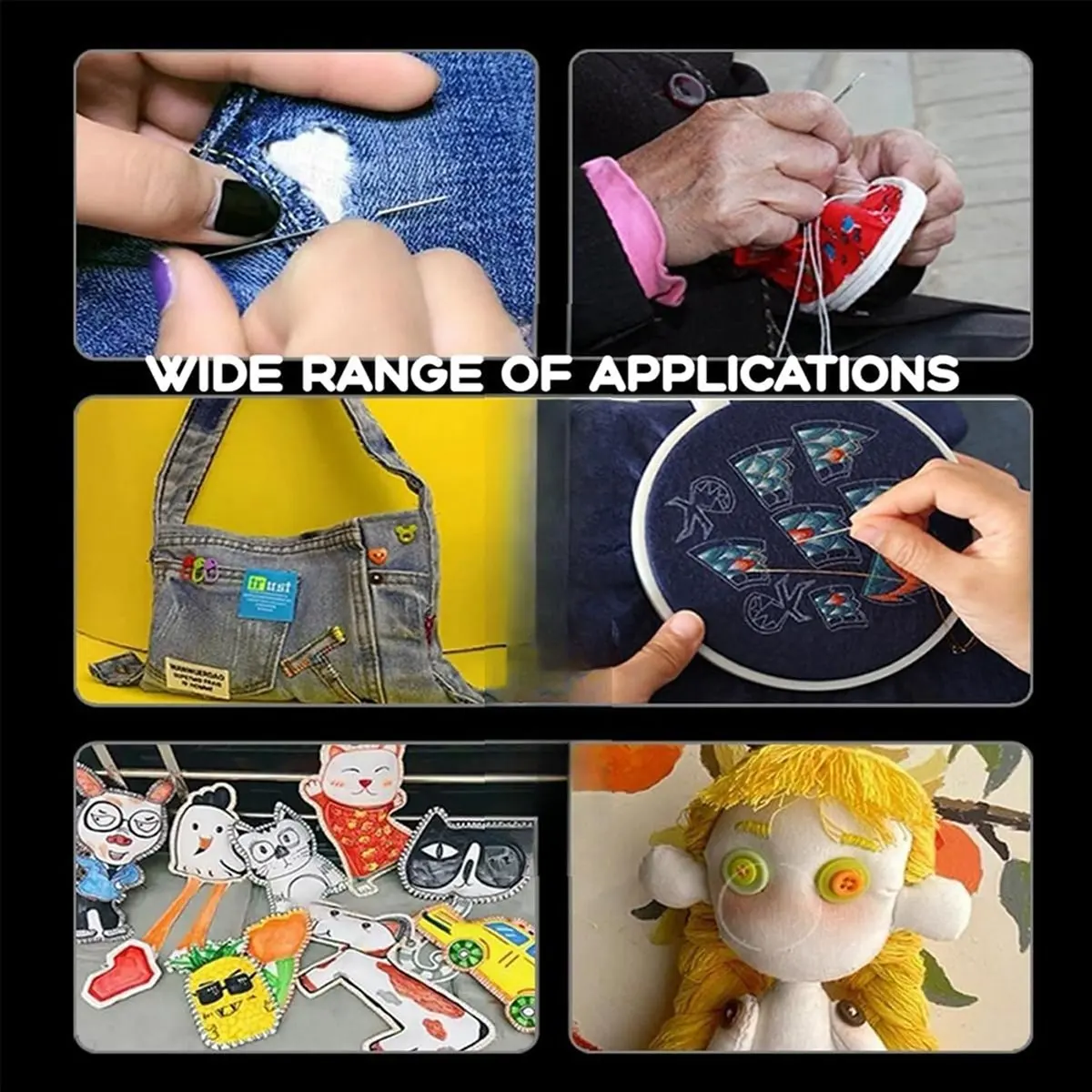 مجموعة أدوات الخياطة ABPP 37 قطعة، أدوات إصلاح يدوية لخيط الإبر، مجموعة أدوات التطريز، تتضمن 25 إبر فولاذية، 5 خيوط