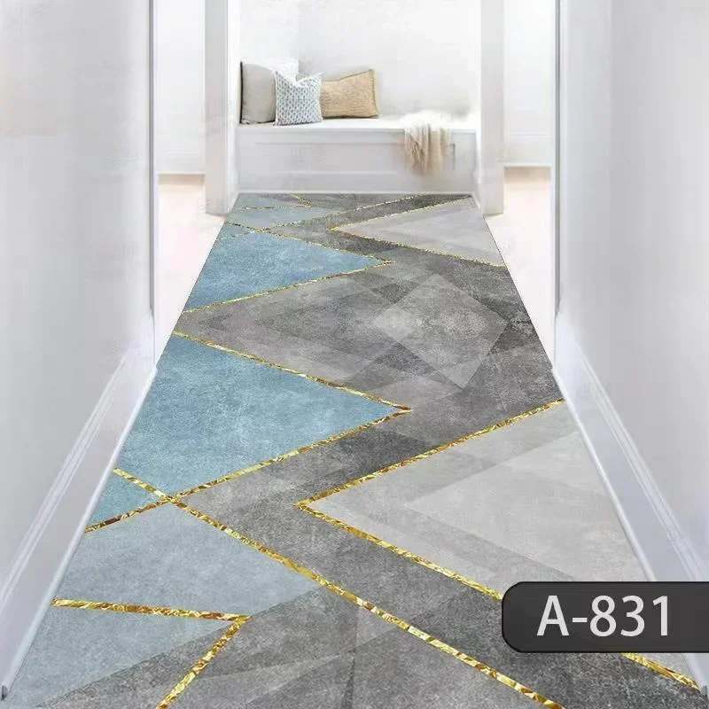 3D Carpet Geometry Carpet Doorway Corridor 2M/3M Carpet Nordic Rug Aisle Long Corridor Hallway Home Floor Mat Commercial Hotel