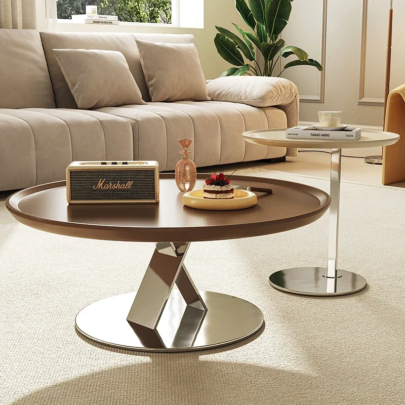 Metal Round Coffee Round Design Classic Living Room Coffee Tables Beauty Elegant Muebles Para El Hogar Home Furniture