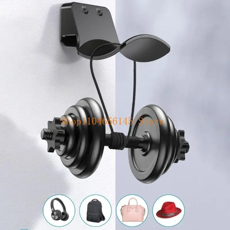 5asd Wall Mount Headphones Stand Holder Space Saving Headphones Hanger Holder Under Desk Hook, Easy to Set Up Clamps Hanger