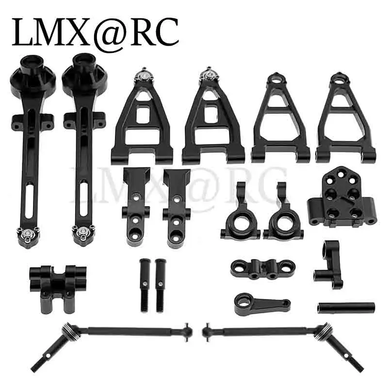 ชุดอุปกรณ์เสริมสำหรับดัดแปลงโลหะ lmx RC, แขนกันสะเทือนชุดสนับมือพวงมาลัยสำหรับ Tamiya BBX BB01 1/10 mobil RC ชิ้นส่วนอัพเกรด