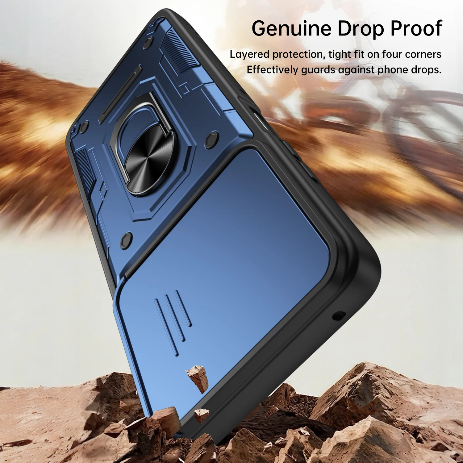 Stoßfeste magnetische Schutzhülle mit Kameraständer und Schiebeverschluss für Motorola G56 G85 G96 G67 G86 Power EDGE 60 70 PRO FUSION ULTRA – Detail 8